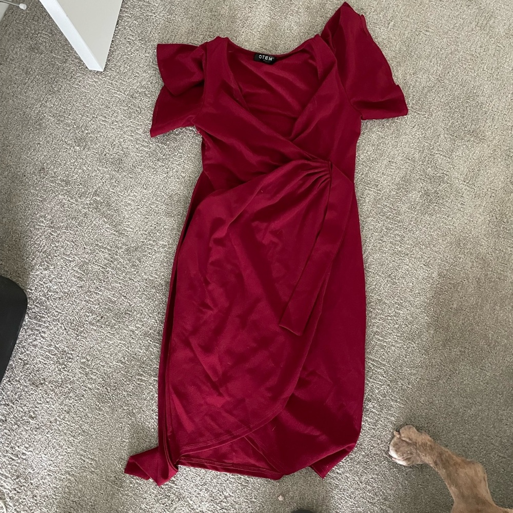 Red cocktail dress